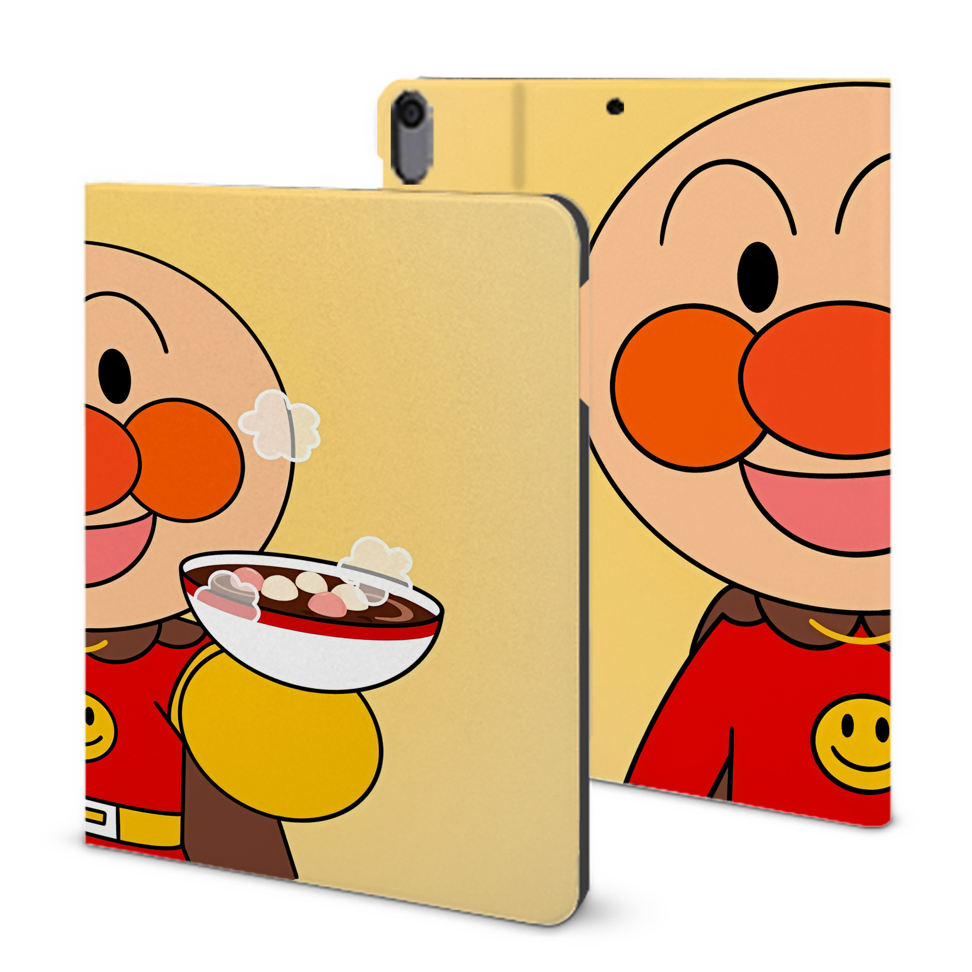 （画像用） アンパンマン Anpanman IPad ケース ブック型 PUレザー TPU 耐衝撃 軽量 薄型 ペン収納なし 全面保護 IPad 各モデル対応